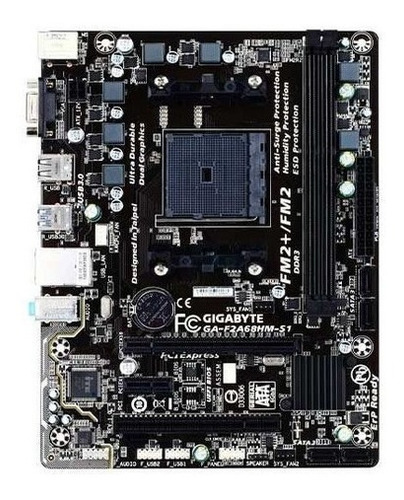Placa Mae Gigabyte F2a68hm-s1 (fm2+/ddr3/vga/matx)
