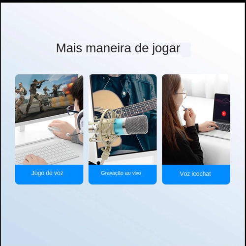 Imagem 6 de 10 de Adaptador De Áudio Microfone Placa De Som
