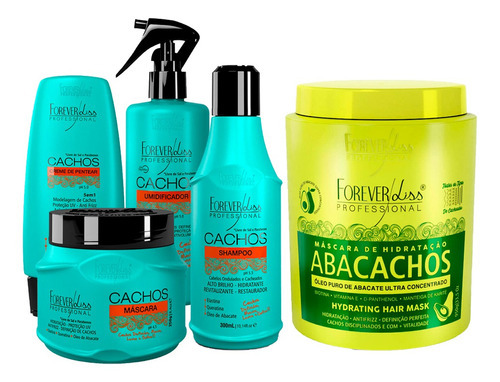 Forever Liss Máscara Abacachos + Kit Completo Cachos