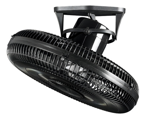 Ventilador Oscilante Venti-delta Oscilante Parede Preto Com 6 Pás De Platico, 50 cm De Diâmetro 170w
