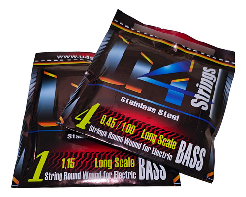 Encordado Bajo U4strings 5 Cuerdas Acero 0,40/0,45