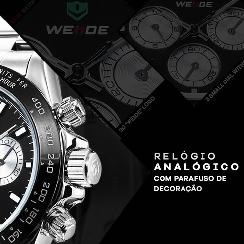 Relógio Masculino Weide Prata Wh3309-1c