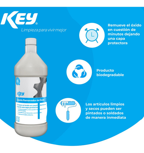 Líquido Removedor De Óxido Key 1lt