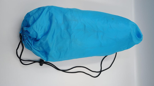 Inflable Tipo Sofa Para Camping O Playa Liso Color Azul