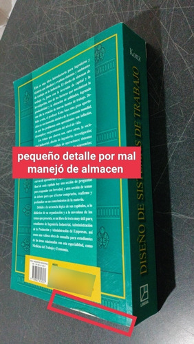 Diseño De Sistemas De Trabajo: No, De Konz , Stephan. Serie No, Vol. Único. Editorial Limusa, Tapa Blanda, Edición Primera En Español, 201