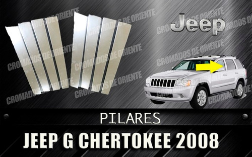 Pilares Cromados De Jeep Grand Cherokee  2006 A La 2010