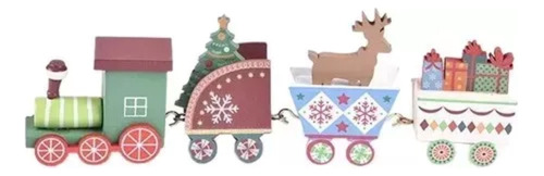 Tren De Madera Navideño Hogar Decoración Árbol De Navidad