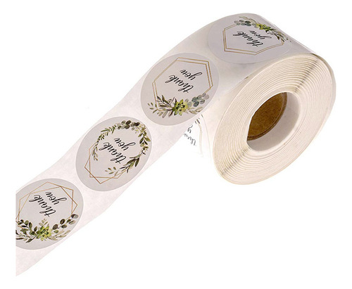 Rollo De Etiquetas De 100 A 500 Pegatinas De Agradecimiento