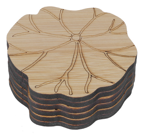 Posavasos De Bambú Para Tazas De Té Cup Pad, Juego De 6 Unid