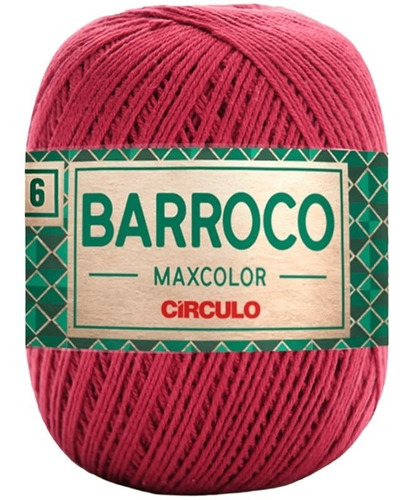 Barbante Barroco Maxcolor 6 Fios 200gr Linha Crochê Colorida Cor Marsala-7136