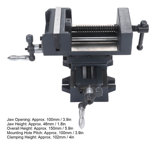 Banco De Aço Fundido Deslizante Drill Press Vise De 4 Polega