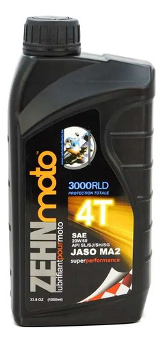 Aceite Zehn Moto 4t 12 Lt 100% Mineral 20w 50 3000 Mm