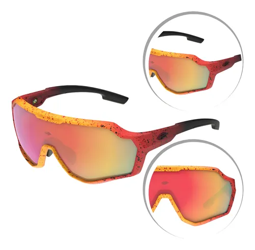 Óculos De Sol Para Beach Tennis Bike Corrida Mormaii Bravus Cor Laranja Cor da armação Laranja Cor da haste Laranja Cor da lente Laranja