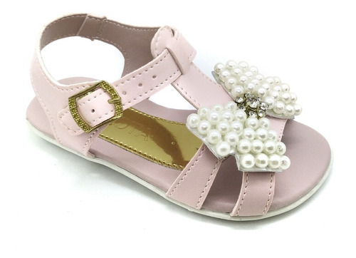 Sandália Infantil Feminina Rasteira Bebe Menina Perola Lb | Mercado Livre