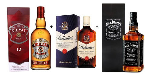 Whisky Chivas Regal 1l + Ballantine's 1l + Jack Daniels 1l