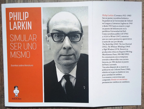 Larkin Philip / Simular Ser Uno Mismo. Escritos Literatura