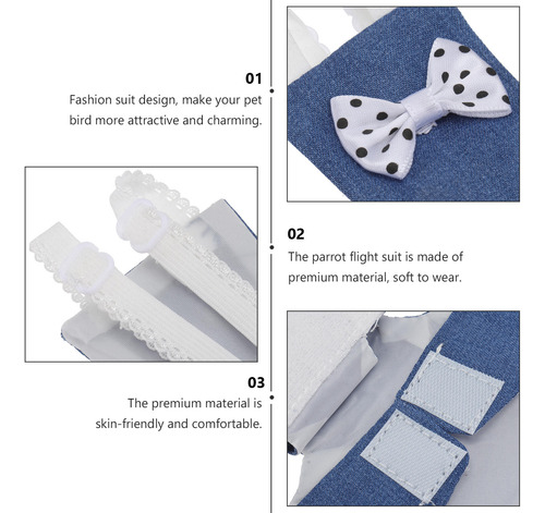 1 Peça Parrot Flight Suit Bird Diaper Bird, Reutilizável Com