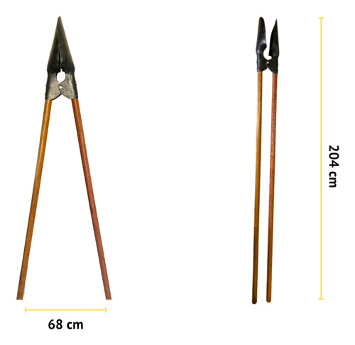 Cavadeira Articulada Light Standard Cabo de Madeira 1,8m Forjada Grossa Pesada e Resistente