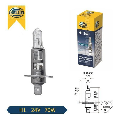 Lampada H1 24v 70w Original Hella