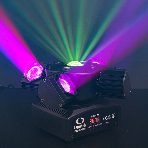 Canhão Moving 80w 4 Leds Rgb Lasers Strobo Dmx Bivolt Show