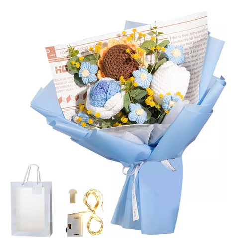 - Ramo De Flores Completo De Ganchillo, Ramo De Flores