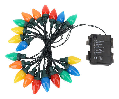 Ds Guirnalda De Luces Navideñas Led C9 De 16,4 Pies, 20 Led