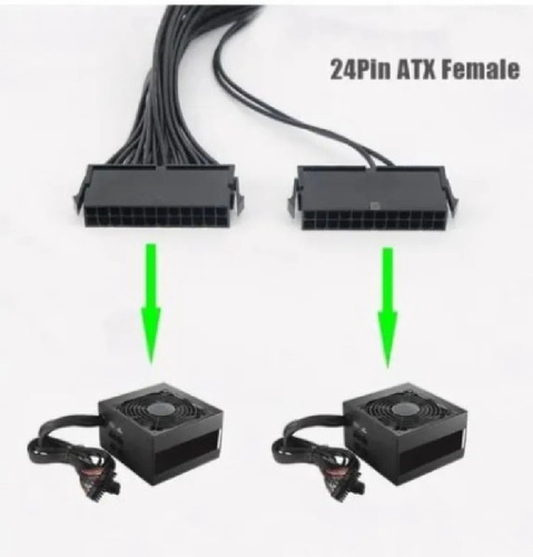 Imagen 7 de 9 de Cable Doble Para Fuentes De Alimentacion Psu 24 Pin
