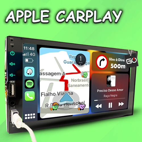 Multimidia Mp5 Uno Vivace Way Carplay Android Auto Via Cabo
