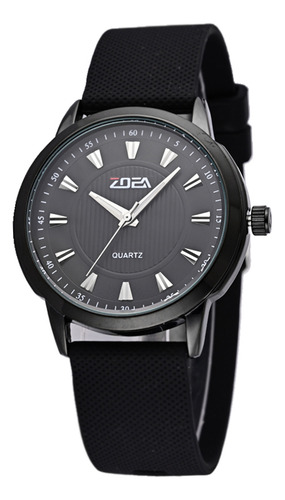 Reloj Zoea Ez8082-h Hombre Negro Cuarzo Resistente Al Agua Correa Negro-2
