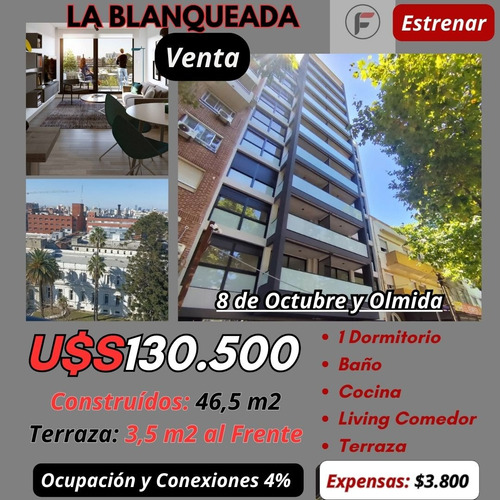 Estrenar Gran Punto 8 Octubre Y P. Olmida - 1 Dormitorio Coc. Integrada Baño Terraza