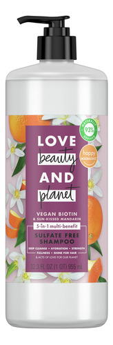 Love Beauty And Planet Champú Sin Sulfato Vegano Biotina Y.