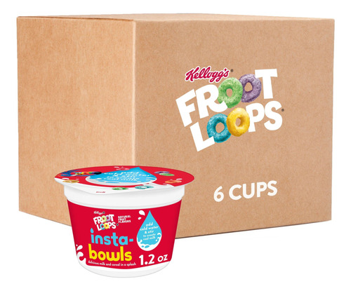 Froot Loops Insta-bowls Cereal Para Desayuno Frio, Aperitivo