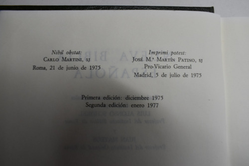 Nueva Biblia Española Luis Alonso Schökel , Juan Mateos C185 (Usado)