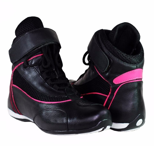 bota feminina motociclista impermeavel