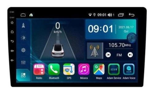 Central Multimídia 10.1 Pol Android Comando Voz Carplay 32gb