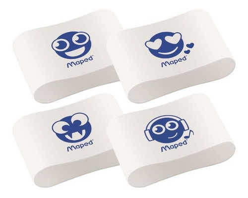 Goma Maped Plastica Soft Essentials Blanca Pack X 10 Unidade