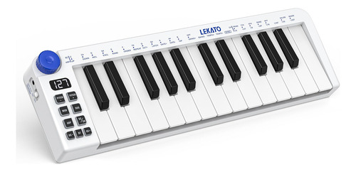 Lekato Mini Teclado Midi, Controlador Midi De 25 Teclas, Tec