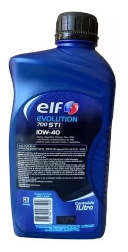 1 Litro Óleo De Motor Semi-sintético 10w40 Sn Elf Evolution