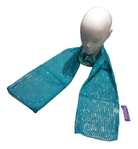 Imagen 1 de 7 de Pañuelo Algodón Y Lurex Bufanda Pashmina India Hindu Colores