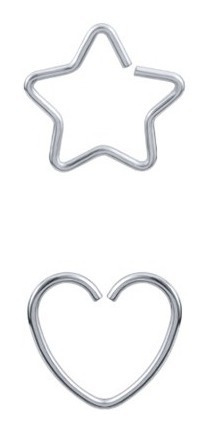 Imagen 6 de 7 de Lote Piercing Falsos Fake X8 Helix Cuff Nariz Oreja Acero