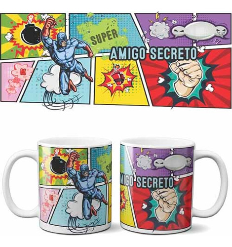 Artes Canecas Amigo Oculto Secreto Editável Mockups Estampas