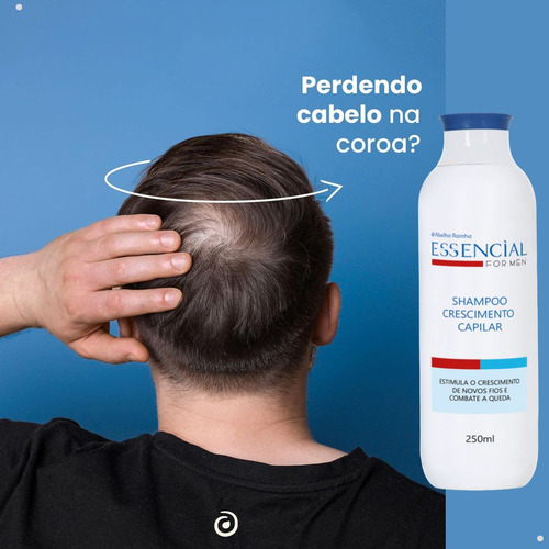 Shampoo Crescimento Capilar Essencial For Men Abelha Rainha