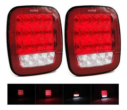  Par Plafón Calavera Jeep Led 12-24v Estrobo Remolque Camión