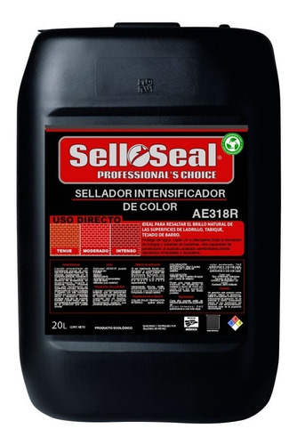 Sellador Intesifica Tono/ Ladrillo,teja-rojo- Selloseal 20 L