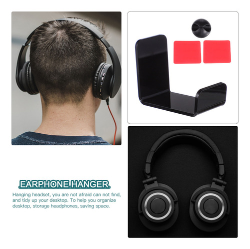 Soporte Adhesivo Para Auriculares Para Juegos, 2 Piezas, Acr