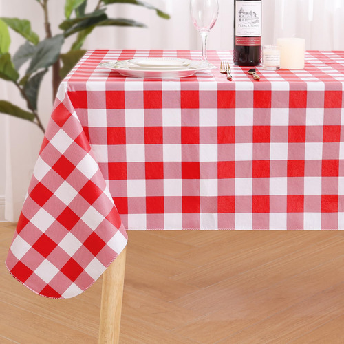 Mantel Rectangular Misaya De Vinilo Impermeable Buffalo Flan
