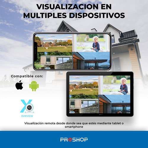 Imagen 7 de 9 de Kit Seguridad Cctv Dvr 4ch Full Hd 1080p 4 Camaras C/ Disco