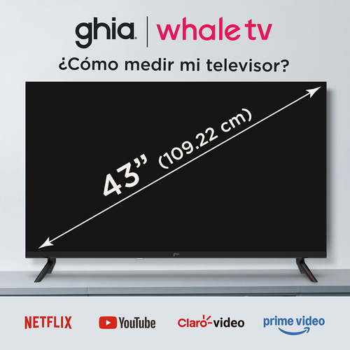 Smart Tv Ghia 43 Whale Tv Led Con Fullhd Wifi Usb Hdmi 60hz