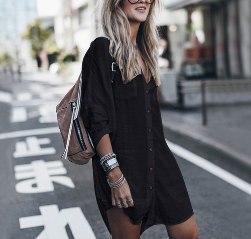 Mujer Casual Algodón Lino Blusa Alta Baja Camisa Vestido Lar | Cuotas sin interés Mujer Casual Algodón Lino Blusa Alta Baja Camisa Vestido Lar | Cuotas sin interés
