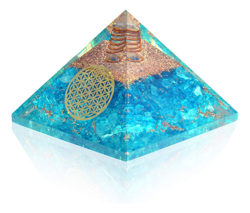 Piramide De Orgonita - Piramide De Aguamarina Azul Para Prot